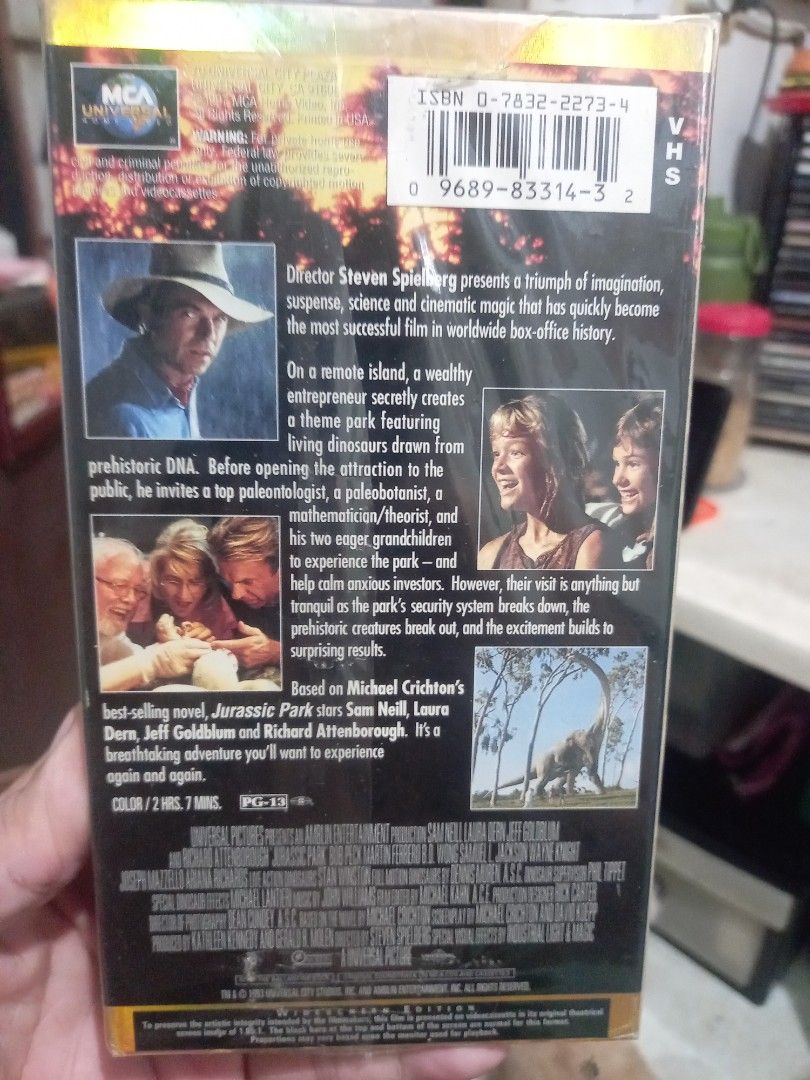 Jurassic park vhs (Category: CDs & DVDs) located in Mandaluyong City. Submitted by bonzen21 (Listing ID 1456057080, Image 2). Description: pm for more info.
