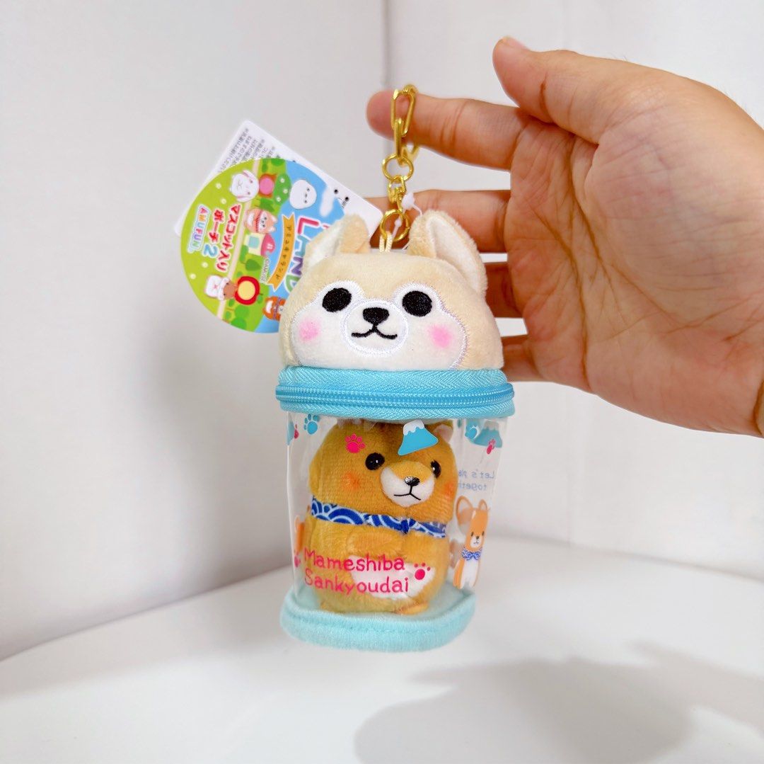 Mameshiba Dog Amuse Charm Plush with Pouch (Category: Plushies & Soft Toys) located in Manila. Submitted by ashyyel_ (Listing ID 1456228652, Image 1). Description: perfect for gift! stufftoys, stuffedtoys.