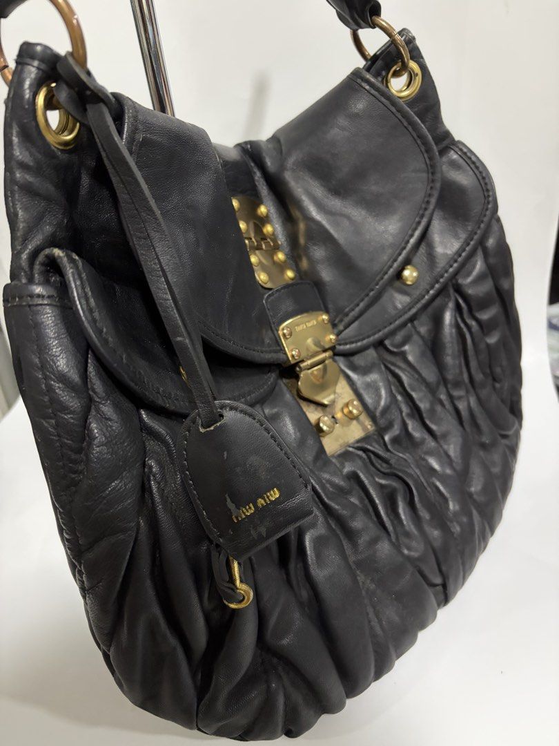 Miumiu Matelasse Coffer Bag (Category: Luxury Bags & Wallets) located in Tuguegarao City. Submitted by blairxoxowear (Listing ID 1456168091, Image 2). Description: no white tag and other tag.