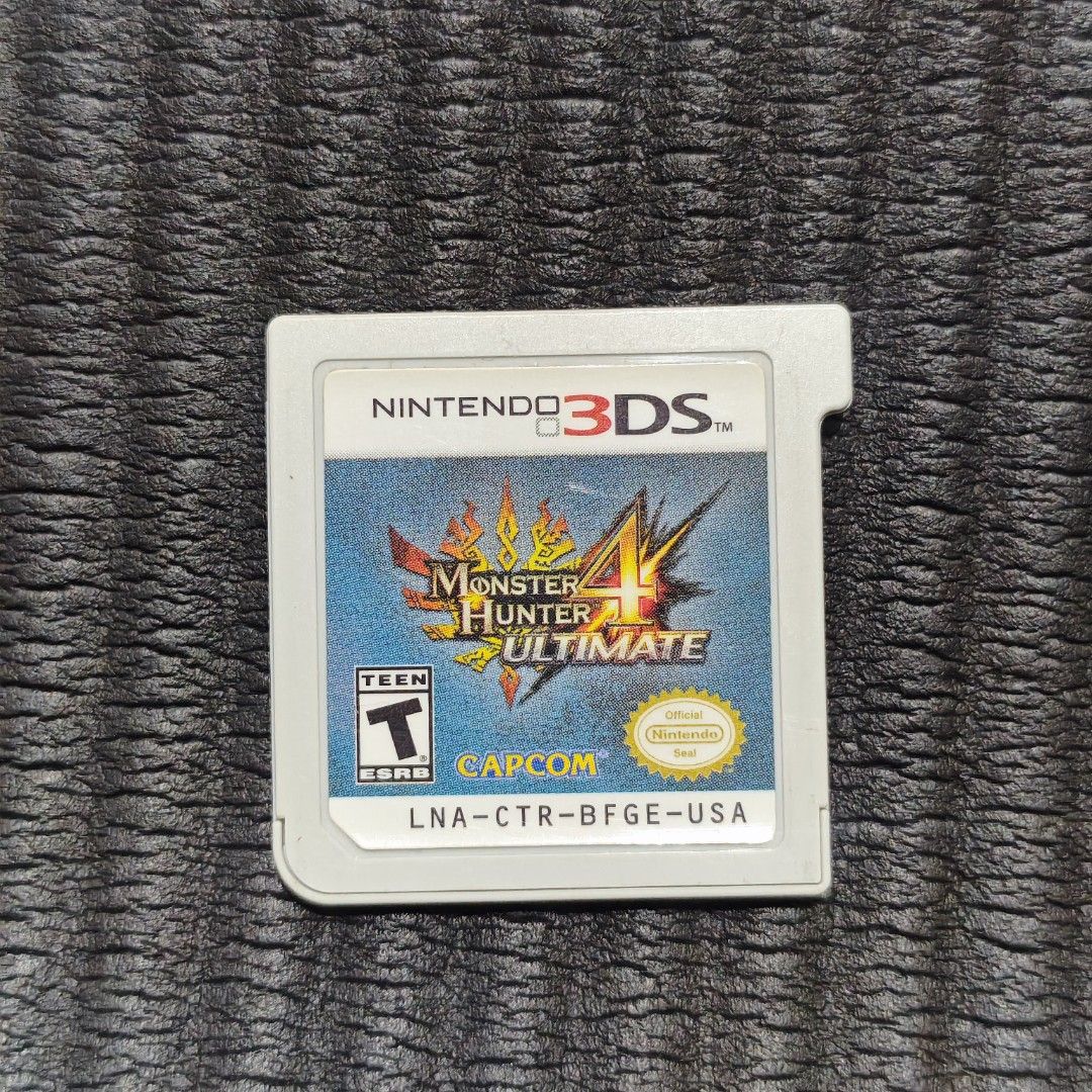 Monster Hunter Ultimate 4 3DS Game (Category: Nintendo) located in Quezon City. Submitted by shopme_gadget30 (Listing ID 1456209215, Image 1). Description: kindly read the details first for sale fixed price good Condition tested and working game card / Cart Only No Case compatible to Nintendo 3DS/2DS usa region Shoopppppeee —,✅ can check out pm for the linnnkkk (If shoopppee check out, price is higher because of shooppppeee deduction qc area meet