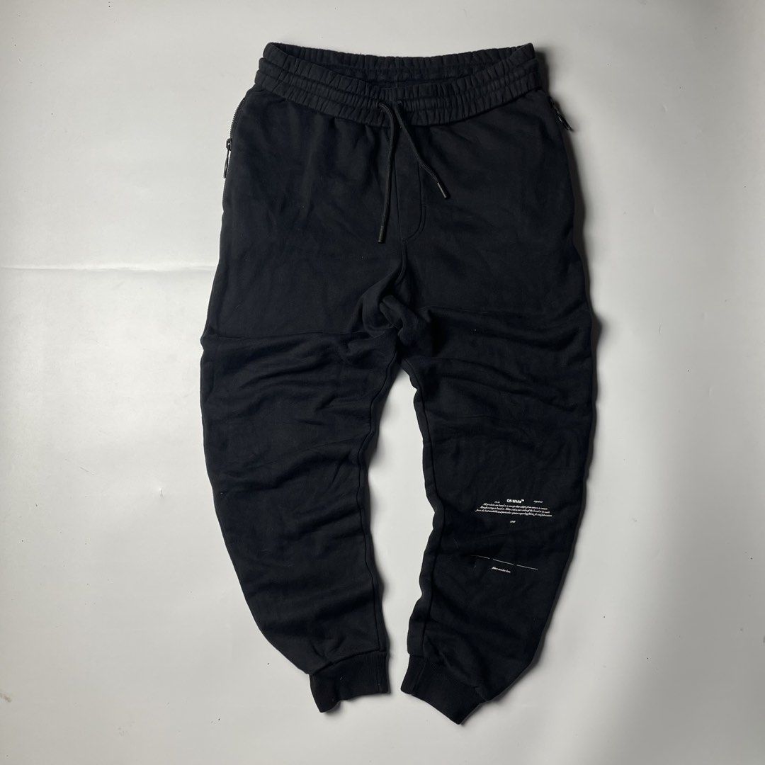 Offwhite Jogger Pants (Category: Joggers) located in Quezon City. Submitted by 1121_garments (Listing ID 1456065186, Image 1). Description: AUTHENTIC Size - 34 (stretchable / pwede sikipan) Length - 44 ready to wear / No issue.