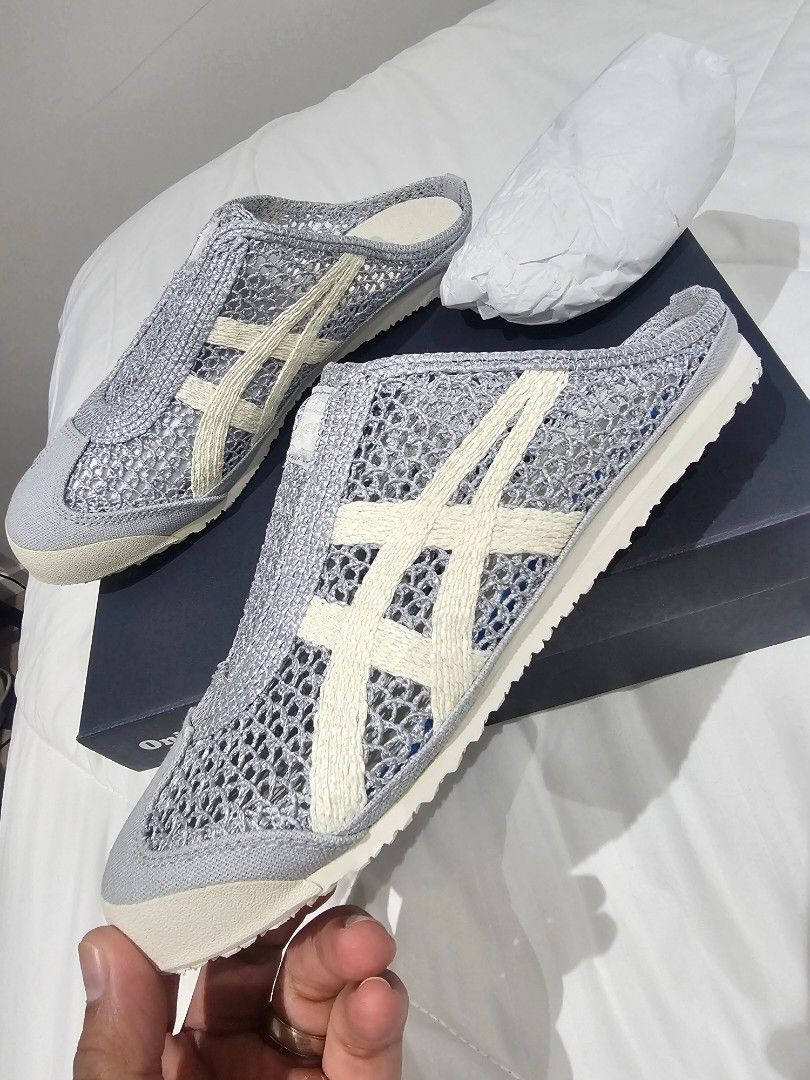 Onitsuka Tiger Mexico 66 Slip-On Mesh Grey (Category: Sneakers) located in Manila. Submitted by syefer08 (Listing ID 1456181871, Image 2). Description: - Onitsuka Tiger Mexico 66 Slip-On - Color: Grey mesh with cream stripes - Features: Super lightweight and breathable - Perfect for: Casual wear - Condition: Brand new, never worn - Includes: Original box and tags item original and brand new rfs: small size.