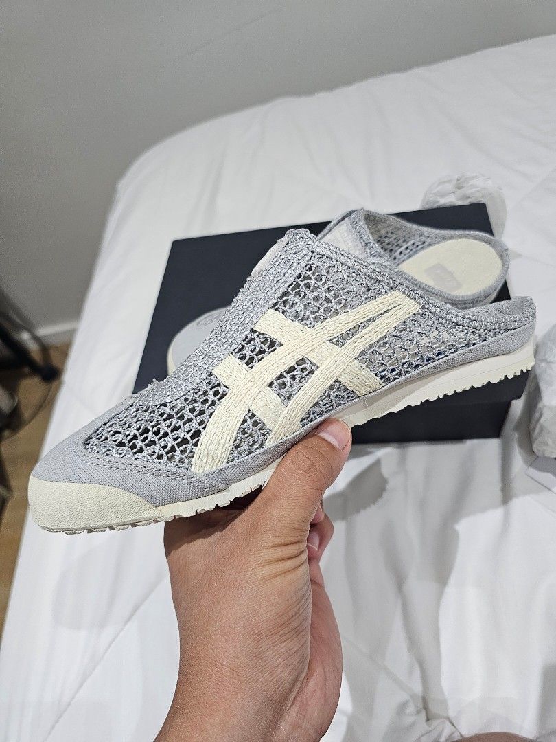 Onitsuka Tiger Mexico 66 Slip-On Mesh Grey (Category: Sneakers) located in Manila. Submitted by syefer08 (Listing ID 1456181871, Image 3). Description: - Onitsuka Tiger Mexico 66 Slip-On - Color: Grey mesh with cream stripes - Features: Super lightweight and breathable - Perfect for: Casual wear - Condition: Brand new, never worn - Includes: Original box and tags item original and brand new rfs: small size.