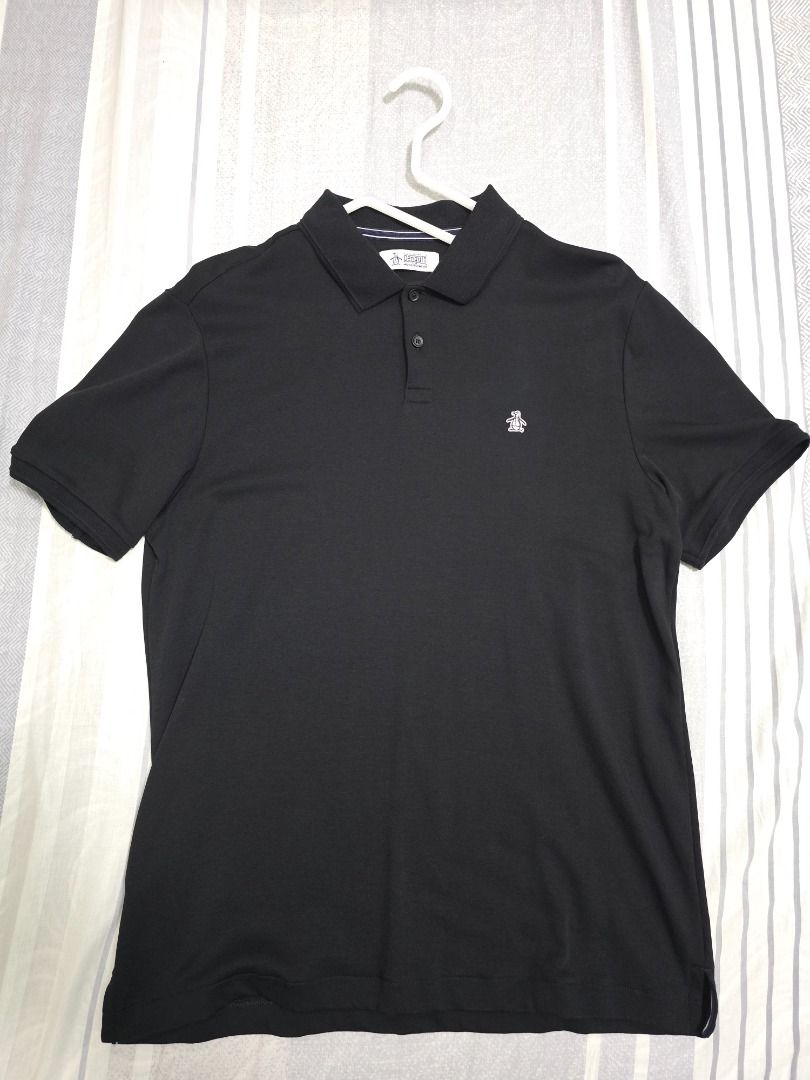 Original Penguin Black Polo Shirt (Category: Tshirts & Polo Shirts ) located in Manila. Submitted by ddc77 (Listing ID 1456195778, Image 1). Description: Size M Dimesions (29Hx18W).