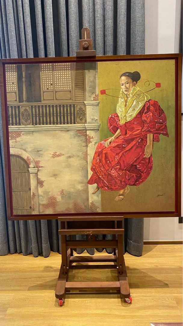 Original Rare Jerry Morada '09 (Category: Art & Prints) located in Manila. Submitted by driveproud (Listing ID 1456098038, Image 1). Description: - Original artwork by Jerry Morada, signed '09. - Depicts a woman in traditional Filipino attire. - Background features a colonial-era house. - Showcases beautiful details and vibrant colors. - Comes framed in heavy solid mahogany wood and ready to hang. - An excellent addition for art collectors. - wit