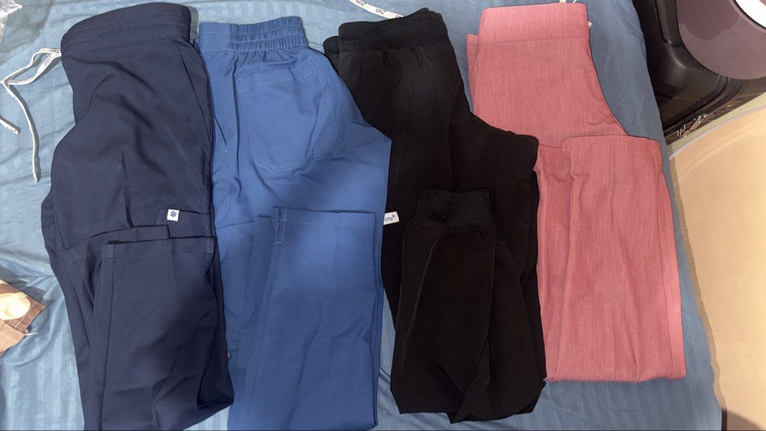 OTG Scrub Pants (Category: Medical Supplies & Tools) located in Bacoor. Submitted by abcdmd (Listing ID 1456163006, Image 1). Description: Colors Flexitone Mauve Air Stretch Deep Dive Air Stretch Black Air Stretch Midnight Blue All sizes are small Few times lang nasuot rfs is wrong size.