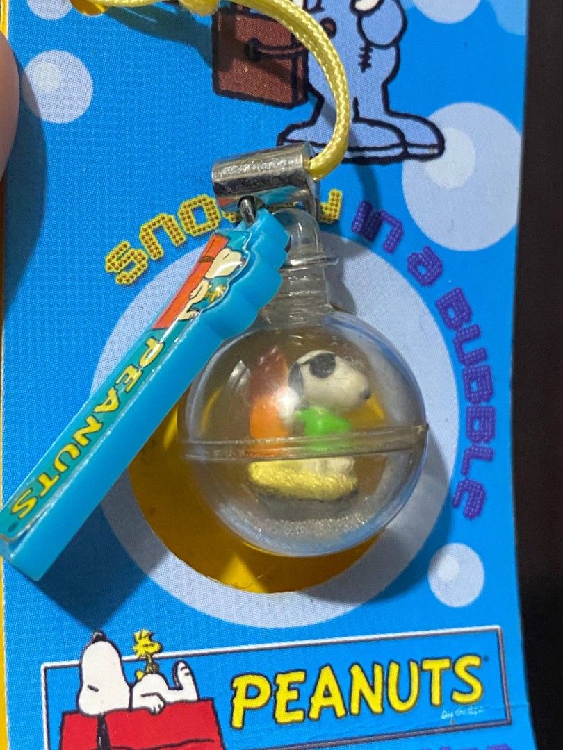 Peanuts Snoopy Water Collection Phone charm keychain (Category: Character Goods) located in Marikina City. Submitted by marisan.collection (Listing ID 1456217707, Image 3). Description: - never used and considered vintage no water inside of charm If you have any questions feel free to PM 🧸 Thank you po!.