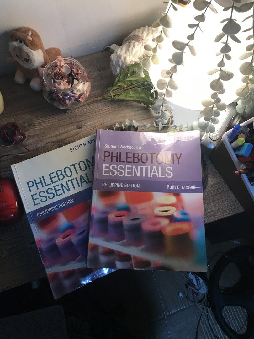 Phlebotomy Essentials Philippine Edition Textbook & Workbook (Category: Textbooks) located in Paranaque City. Submitted by mozza_1 (Listing ID 1456219538, Image 1). Description: 850 PHP EACH BOOK (guys mura na to actually, others are selling it at 1k+) Workbook is UNANSWERED ( however, few pages were already torn from the book) Lecture book has annotation and highlights which might actually be helpful on your end as well :)) ——- - Phlebotomy Esse