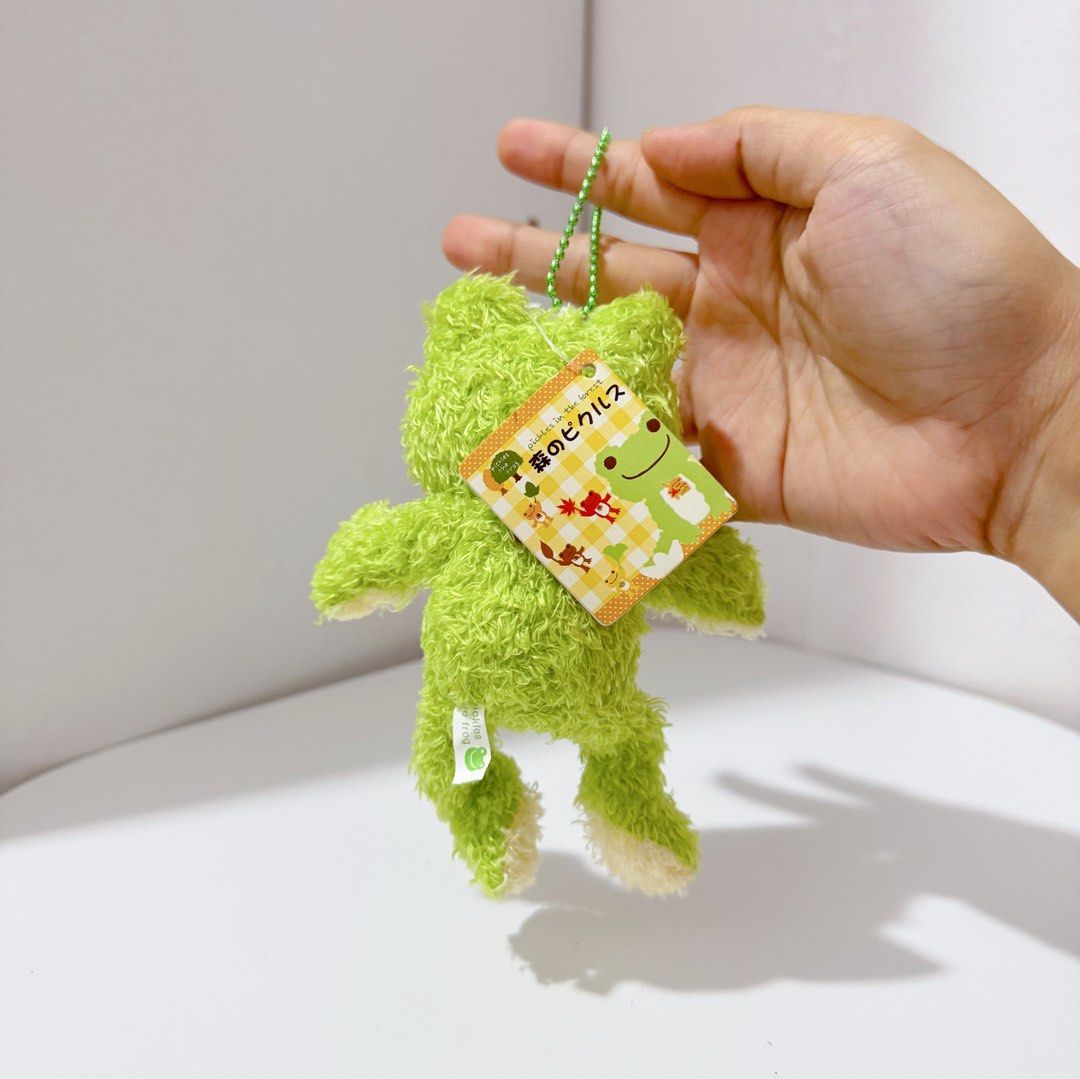 Pickle the Frog “pickles in the forest” Charm Plush (Category: Plushies & Soft Toys) located in Manila. Submitted by ashyyel_ (Listing ID 1456228158, Image 3). Description: new with papertag.
