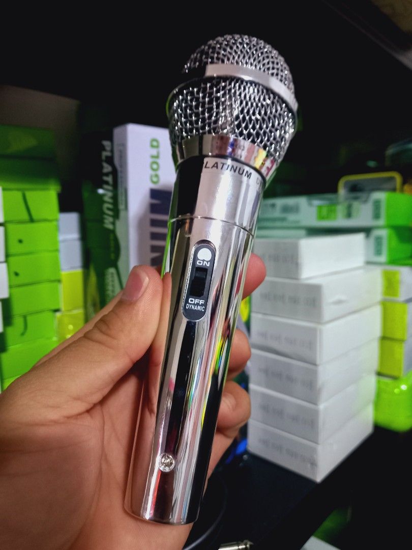Platinum Wired Microphone (Category: Microphones) located in Pasig City. Submitted by gentle_jerico (Listing ID 1456063640, Image 1). Description: platinum wired microphone dm - 1000 good sound quality..