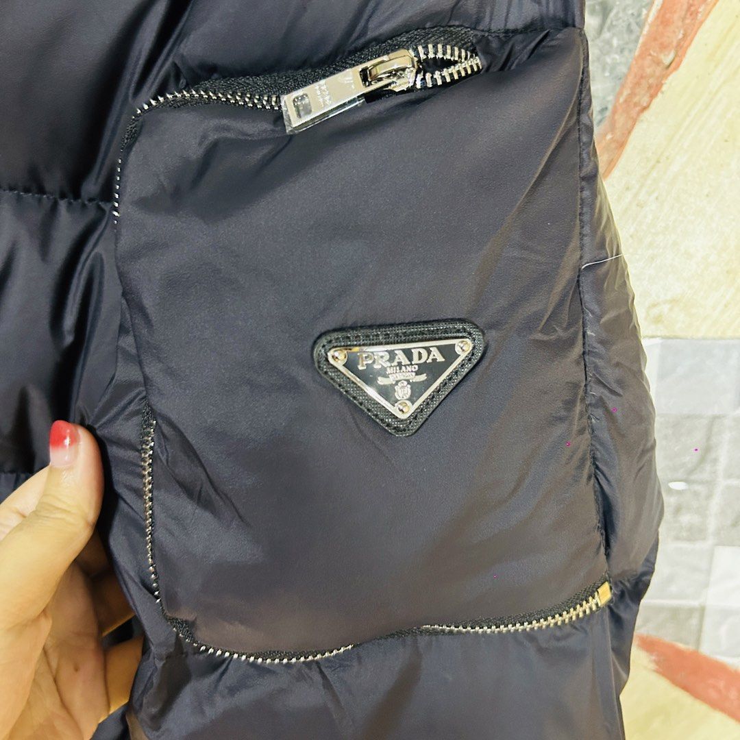 Prada puffer jacket, Luxury, Apparel on Carousell