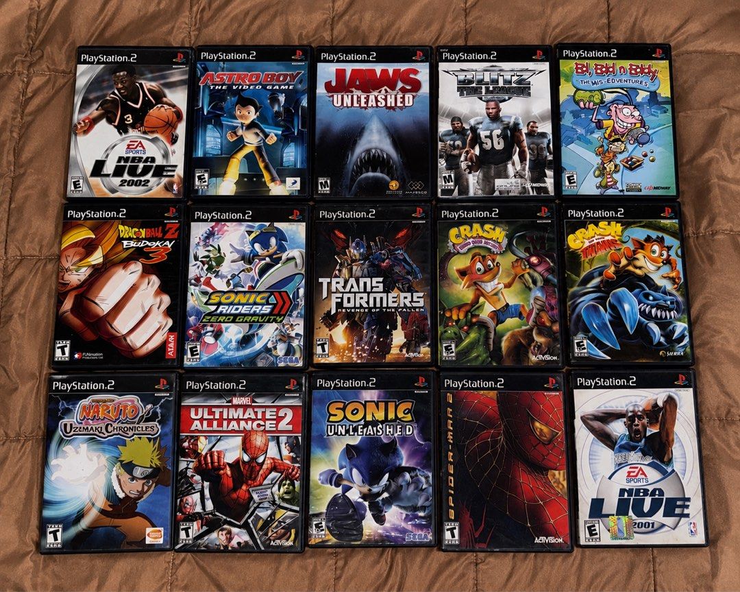 PS2 Games (Category: PlayStation) located in Cebu City. Submitted by arrheniusplays (Listing ID 1446712758, Image 1). Description: PS2 Games 75 - Spider-Man 2 (No Play Disc) 275 - Blitz The League 375 - NBA Live 2002 375 - NBA Live 2001 ❌ - Astro Boy the Video Game 475 - Naruto Uzumaki Chronicles 475 - Transformers Revenge of the Fallen ❌ - Jaws Unleashed 575 - Sonic Unleashed 675 - Marvel Ultimate Alliance 2 1,075 - Dragon Ball Z Budokai 3 1,175