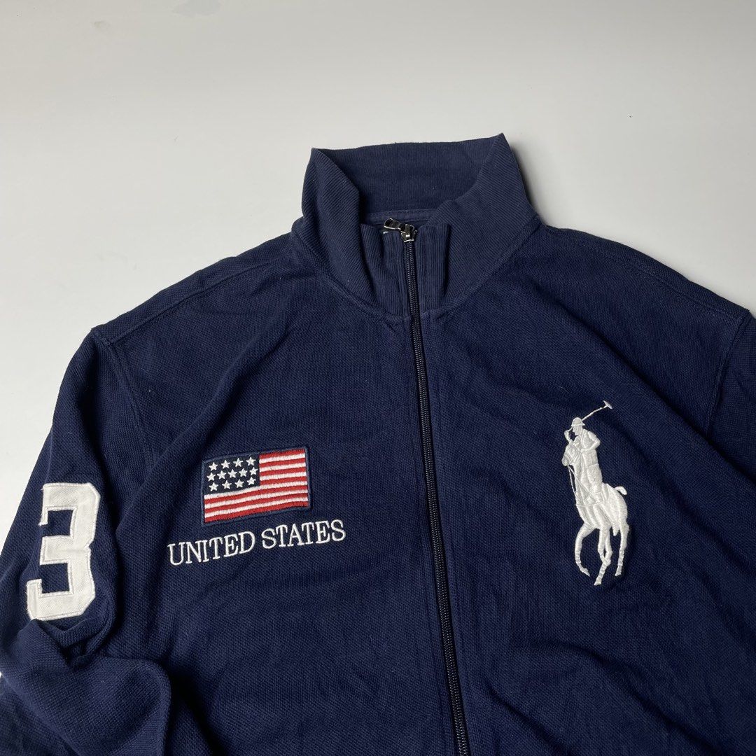 Ralph Lauren “USA” Zip-Up Jacket (Category: Activewear) located in Quezon City. Submitted by 1121_garments (Listing ID 1456063385, Image 3). Description: complete tags & washtags Dimes: 21 x 26 Color rate: 10 Issue: none AUTHENTIC.