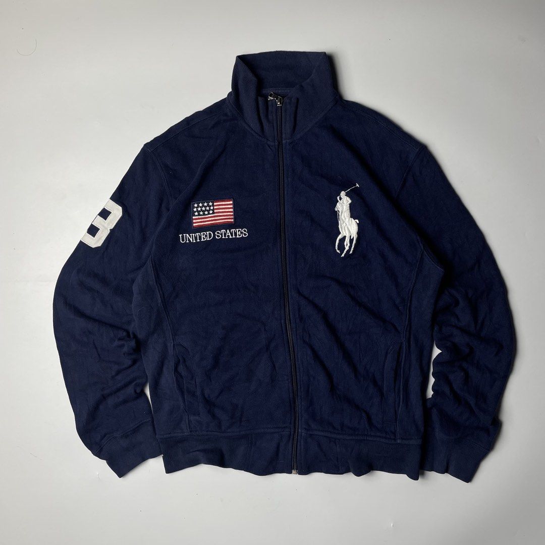 Ralph Lauren “USA” Zip-Up Jacket (Category: Activewear) located in Quezon City. Submitted by 1121_garments (Listing ID 1456063385, Image 1). Description: complete tags & washtags Dimes: 21 x 26 Color rate: 10 Issue: none AUTHENTIC.