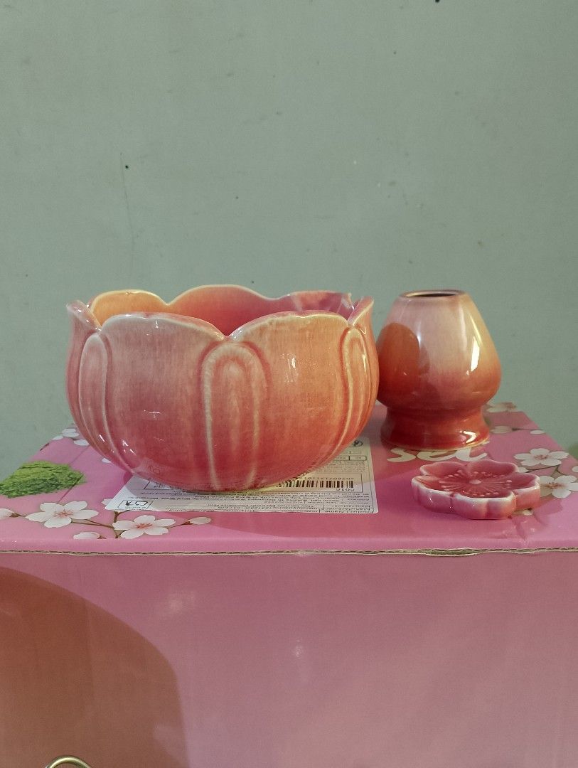 Red Petal Raku 7-Piece Matcha Set (Category: Coffee & Tea Tableware) located in Manila. Submitted by dala.collection (Listing ID 1456112046, Image 2). Description: .