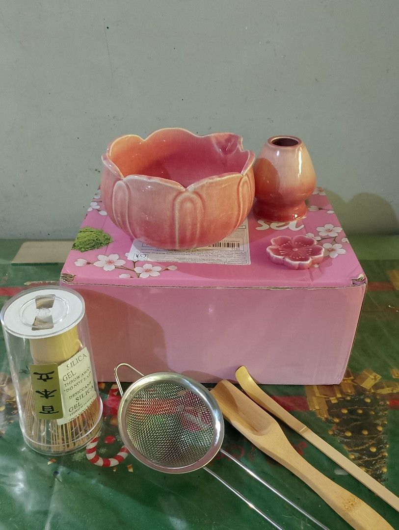Red Petal Raku 7-Piece Matcha Set (Category: Coffee & Tea Tableware) located in Manila. Submitted by dala.collection (Listing ID 1456112046, Image 1). Description: .