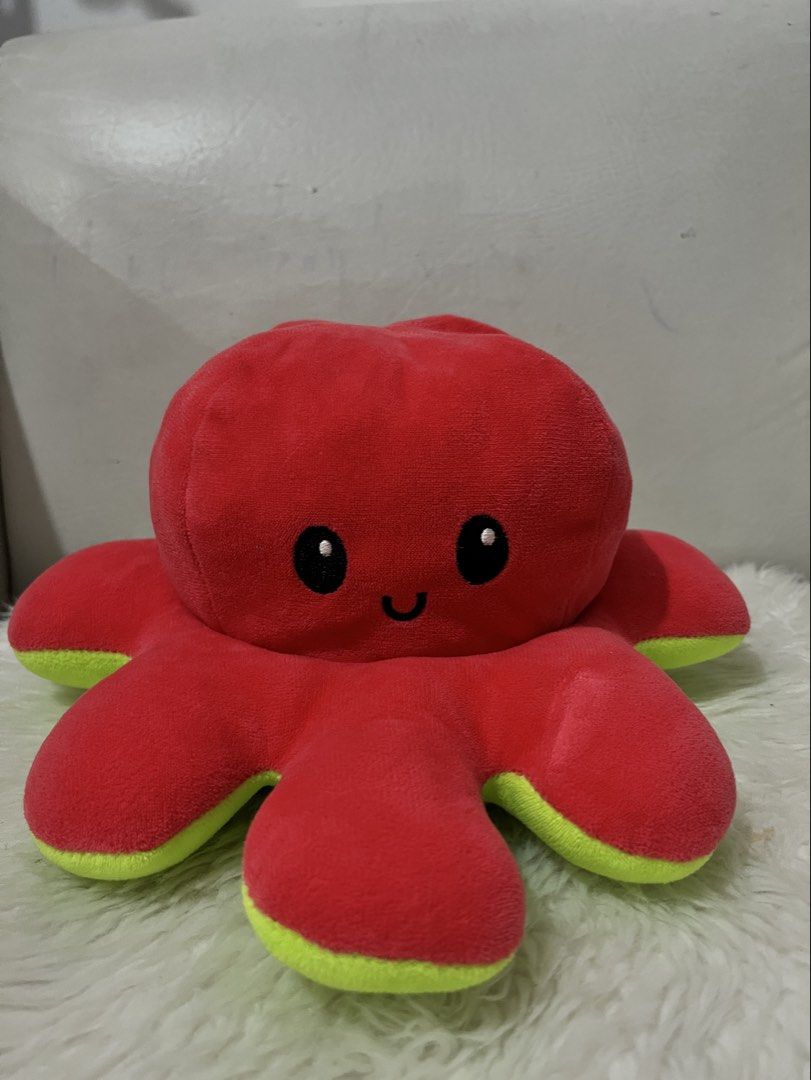 Reversible Octopus Plush Toy - Happy & Sad (Category: Plushies & Soft Toys) located in Imus. Submitted by solenescart (Listing ID 1456156446, Image 1). Description: NOTE: - needs minimal cleaning RFS: - I don’t need it anymore MOD: J&T / LALAMOVE MOP: BDO bank transfer / GCASH SELLER’s LOC: Buhay na Tubig, Imus, Cavite.