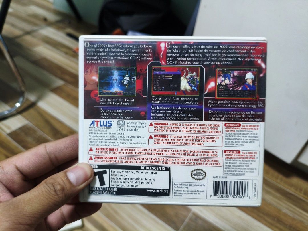 Shin MegaminTensai Devil Survivor Overclocked (Category: Nintendo) located in Valenzuela. Submitted by dattebayoshop (Listing ID 1456144121, Image 2). Description: rare to mga boss wag asahang bago sayo ang shipping.