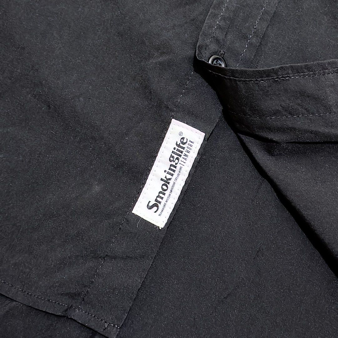 Smoking Life Team Work Cargo Shirt (Category: Tshirts & Polo Shirts ) located in Dinalupihan. Submitted by brokencasket (Listing ID 1456199112, Image 3). Description: Smoking Life Team Work Cargo Shirt Size M on tag. Measurements on photo. .