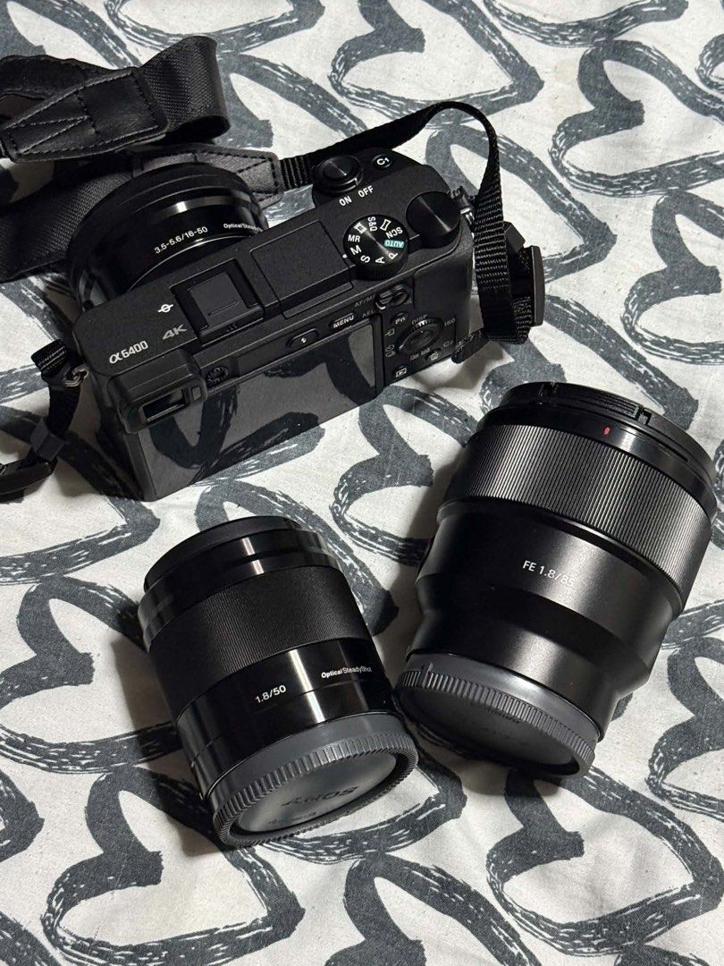 Sony Alpha a6000 (Category: Cameras) located in Makati City. Submitted by red.ntlya (Listing ID 1456162535, Image 2). Description: For Sale Sony a600 + kit lens + 85mm + 50mm + bag + 2 original batteries + 2 extra batteries + lens hood Used once only.