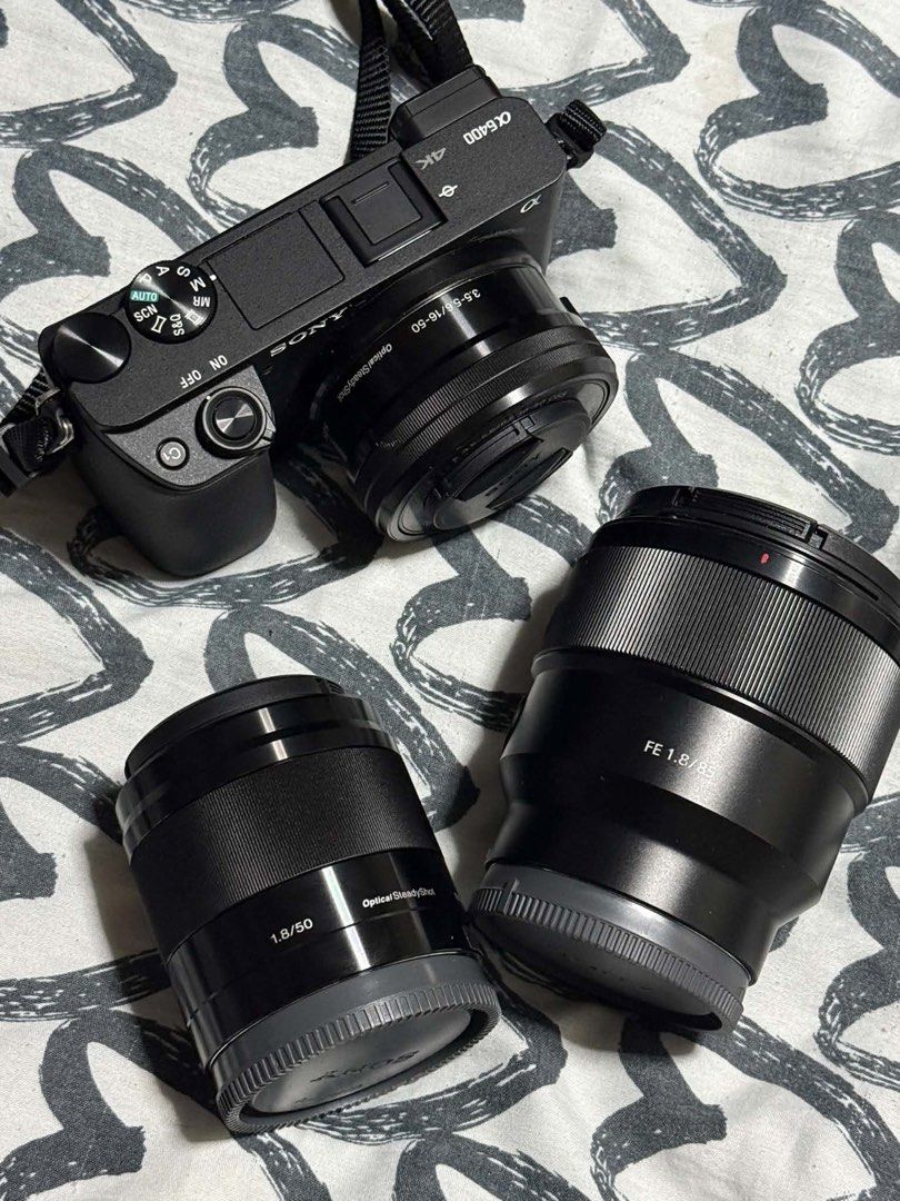 Sony Alpha a6000 (Category: Cameras) located in Makati City. Submitted by red.ntlya (Listing ID 1456162535, Image 1). Description: For Sale Sony a600 + kit lens + 85mm + 50mm + bag + 2 original batteries + 2 extra batteries + lens hood Used once only.