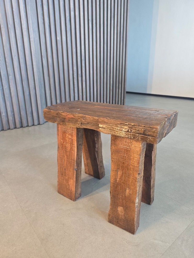 Stool Solid Wood (Category: Other Home Furniture) located in Singapore. Submitted by rampsoln (Listing ID 1456098465, Image 1). Description: China peasant courtyard stool. Artisanal piece. Strong, stable and functional as an everyday household stool. Artificially distressed soild timber. Seat 20cmx40cm Height 35cm.