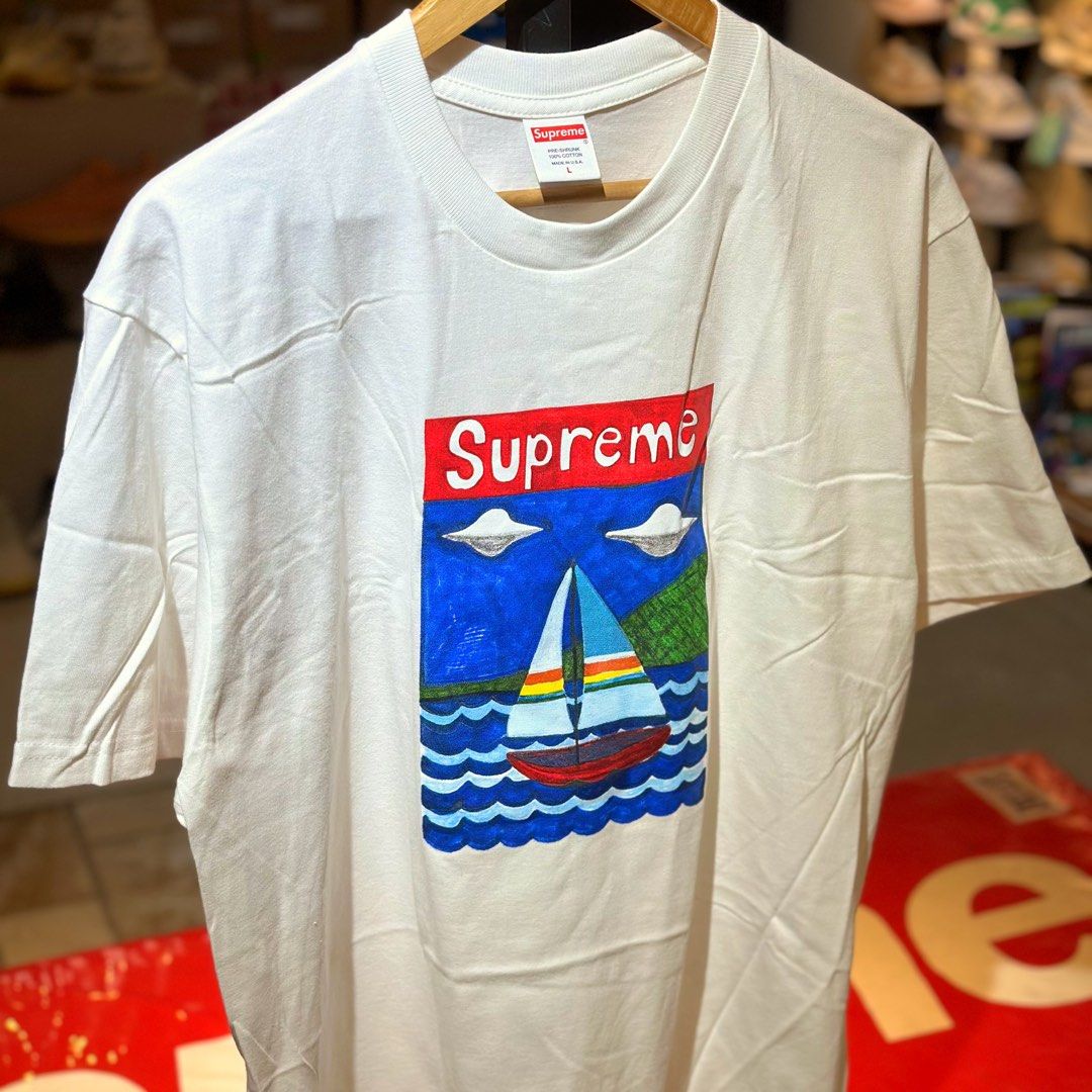 Supreme SS20 Sail Boat Tee White (Category: Tshirts & Polo Shirts ) located in Quezon City. Submitted by inside_plug (Listing ID 1456098149, Image 2). Description: For Sale Supreme SS20 Sail Boat Tee White - Large Brandnew Dm us to purchase.