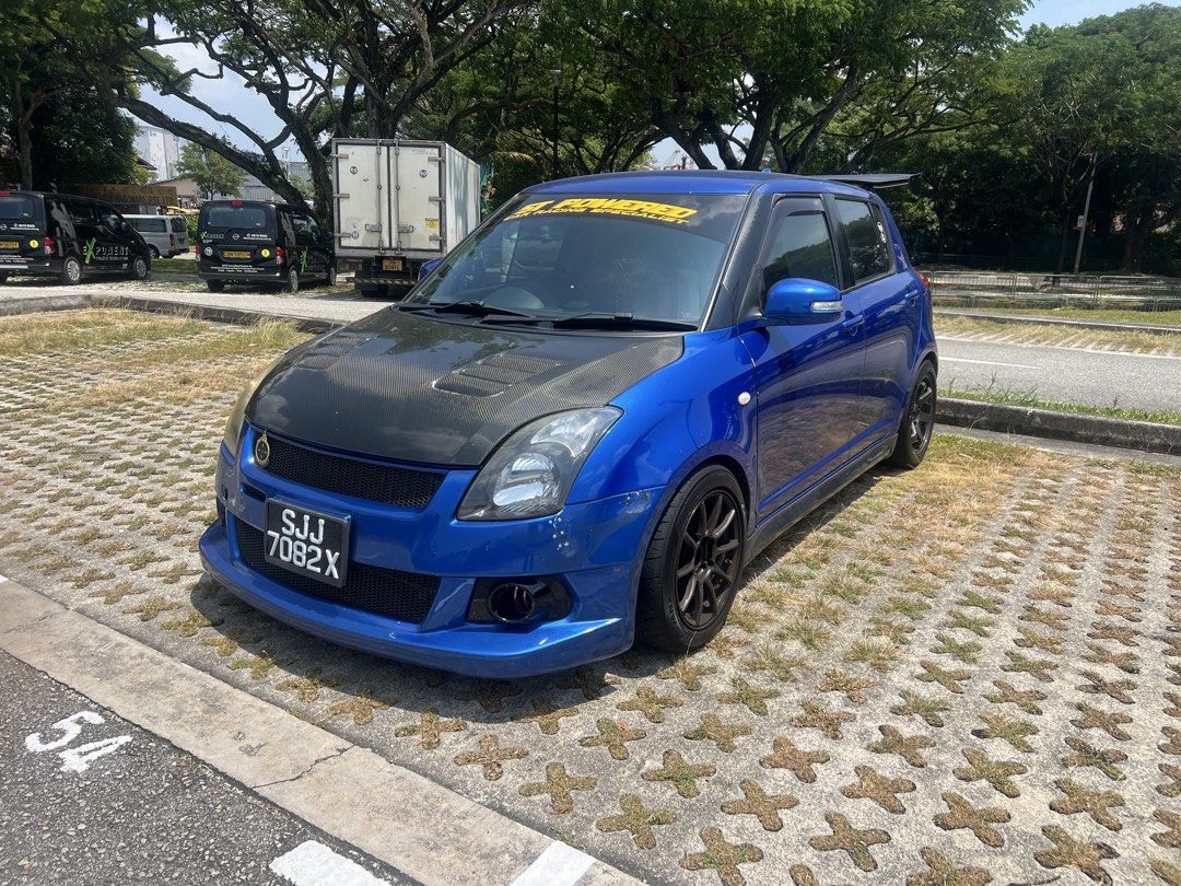 Suzuki Swift Sport 1.6 (M) [2005] (Category: Used Cars) located in Singapore. Submitted by thevan2121 (Listing ID 1455829412, Image 3). Description: Coe till 24 sep 2028 Full forge engine with monster sport internals 165 WHP EST 19+ BHP full lta compliant setup CNFM FAST RRP camshaft 8000RPM ( discontinued) 4.9fd with RRP 5th gear ATS LSD Ogura clutch WK short shifter AEM afr gauge Monster sport speedo meter PJS fat tummy intake BCBR 10F 8R Struc