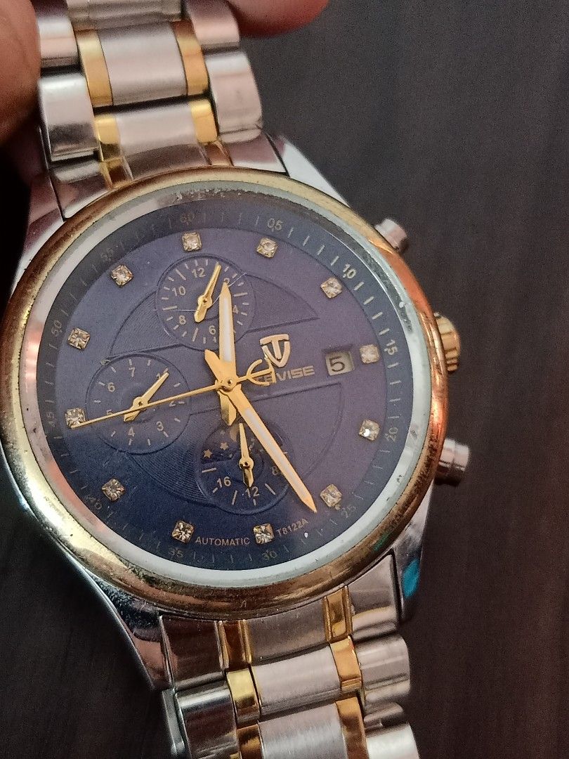 Tevese automatic (Category: Men's Watches) located in Las Pinas. Submitted by the_recycle_shop (Listing ID 1456080805, Image 1). Description: Original good working condition Automatic with working chronograph 40mm wrist size 7 inches.
