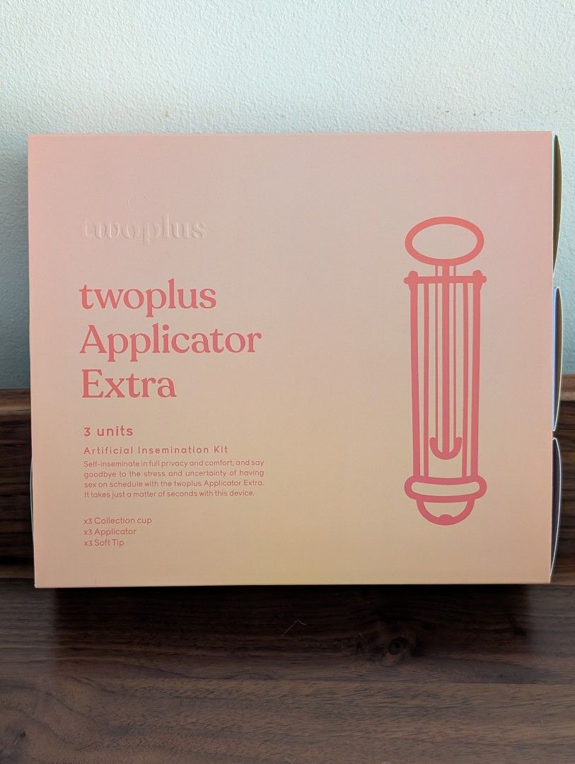 TwoPlus Applicator Extra (Category: Medical Supplies & Tools) located in Singapore. Submitted by blingdaisies (Listing ID 1456086355, Image 1). Description: TwoPlus Applicator Extra (3 units per box) Artificial home insemination kit - each unit comes with collection cup, applicator, soft tip EXP. 2027-08-25 $28 per unit (21pcs available) $75 per box of 3 units (7 boxes available) For couples TTC, wishing you baby dust ✨.