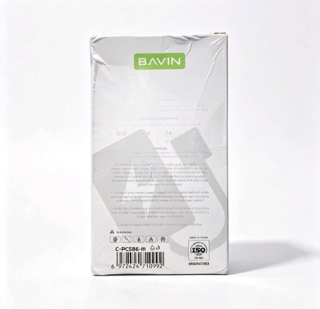 Type-C Fast charger (Category: Chargers & Cables) located in Quezon City. Submitted by ana-chan (Listing ID 1456149221, Image 3). Description: BAVIN Fast Charger PC586. Qualcomm Quick Charge 3.0. 20W Max. Includes Type-C cable. Fast and reliable..