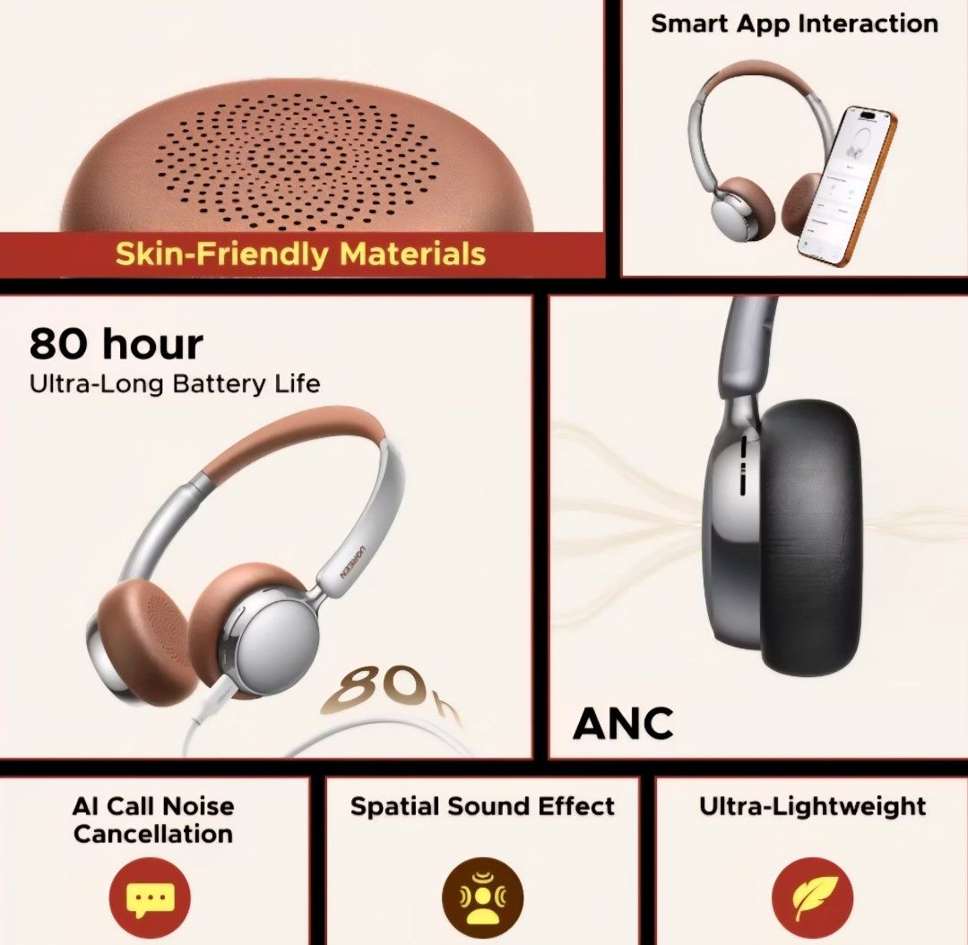 Ugreen Brown Headphones (Category: Headphones & Headsets) located in Quezon City. Submitted by dolcegioia (Listing ID 1456122263, Image 3). Description: -Tried twice lang -Realized it's not for me/for my style.. I'd prefer earphones instead -Super ganda ng sound and bass nito -May voice cancellation pa -With free crochet covers as well -Bought just this April 2026.