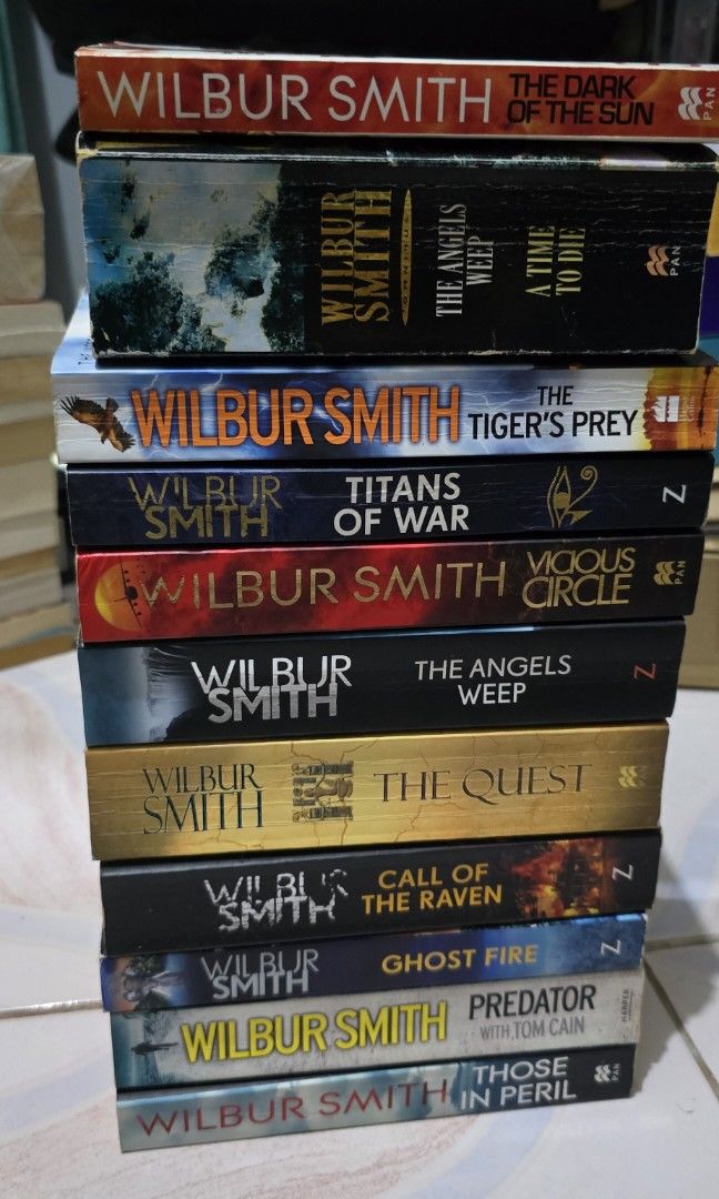 Wilbur Smith Books (mmpb) (Category: Storybooks) located in Taguig. Submitted by kaiic (Listing ID 1456225020, Image 1). Description: Wilbur Smith books (mmpb) For those who like Action- Adventure & Historical Fiction genres. 200 php for the set MOP - BDO - GCash MOD - JnT - Lalamove/Grab/Same day delivery *own booking Loc: Taguig City.