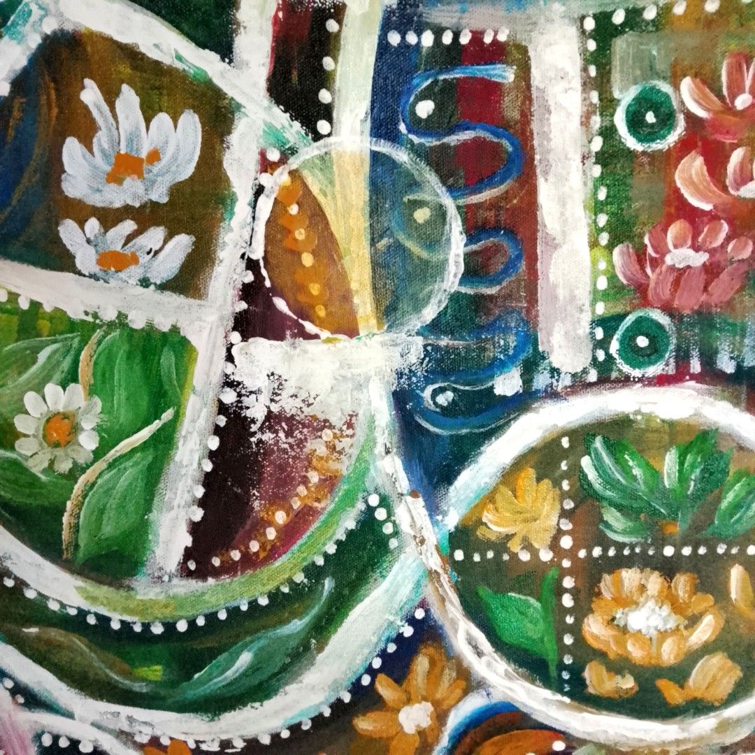 #008 Abstract Painting (Category: Art & Prints) located in Manila. Submitted by alarts (Listing ID 1456323186, Image 3). Description: Materials: Acrylic paint on Stretched canvas Size: 17 x 23 inches.