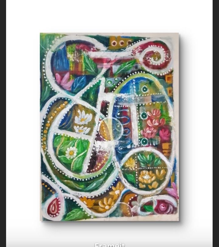 #008 Abstract Painting (Category: Art & Prints) located in Manila. Submitted by alarts (Listing ID 1456323186, Image 1). Description: Materials: Acrylic paint on Stretched canvas Size: 17 x 23 inches.