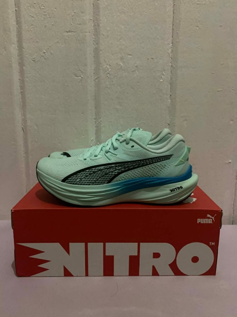 - Puma Deviate Nitro 3 (size 8.5 US) (Category: Sneakers) located in Caloocan City. Submitted by silentdog.f177e0 (Listing ID 1456236644, Image 3). Description: - Colorway: Mint green and blue - Ideal for race-day running and tempo/speed runs - Comes with original box.