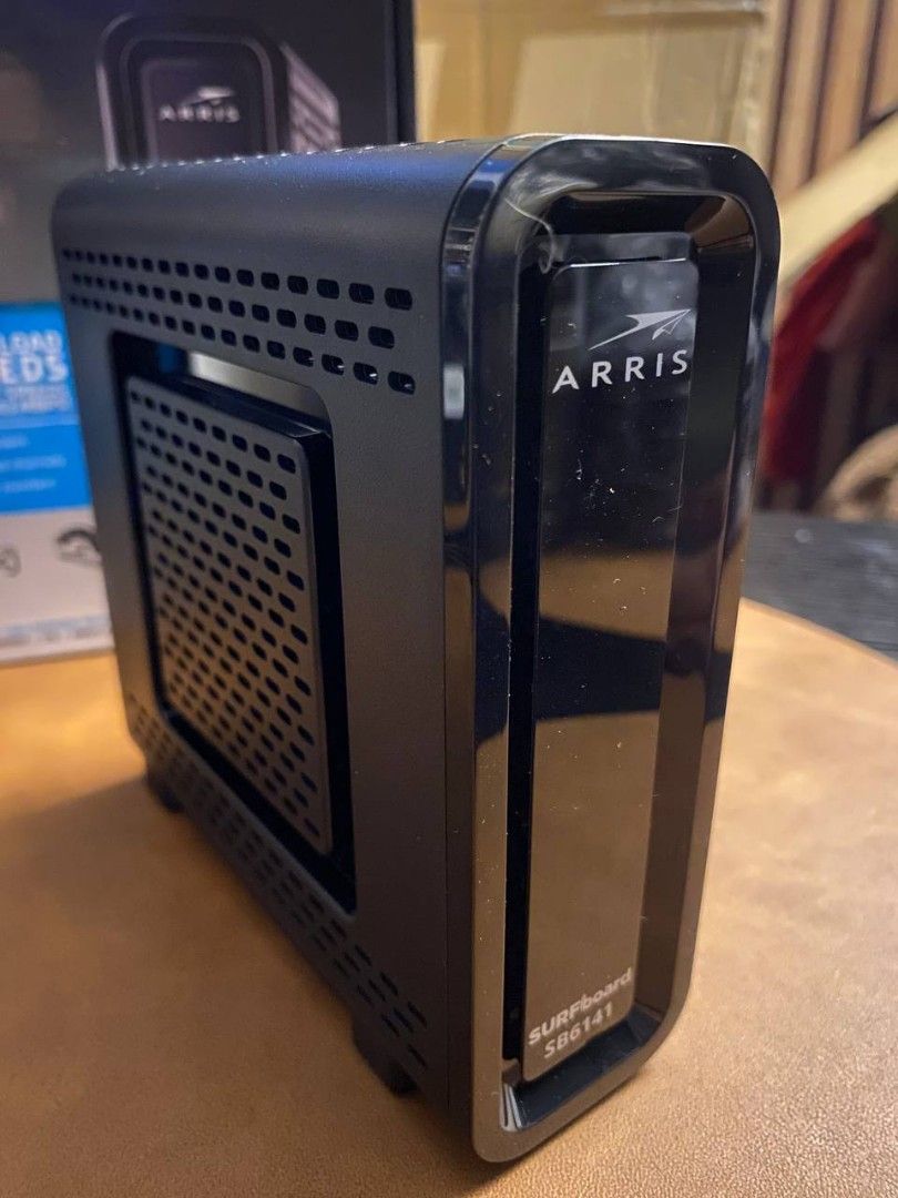 ARRIS SURFboard SB6141 DOCSIS 3.0 Cable Modem (Category: Cables & Adaptors) located in Manila. Submitted by eisoj0525 (Listing ID 1456240023, Image 3). Description: - ARRIS SURFboard SB6141 Cable Modem - DOCSIS 3.0 technology for high speeds - Supports download speeds up to 343 Mbps - IPv6 compatible - Stop renting and save money! - Compatible with major providers: Xfinity, Spectrum, Cox - Includes modem and power adapter NOTE: ° Payment First °S