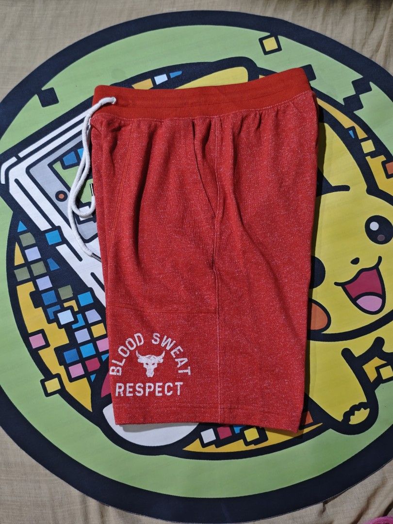 ASPACK UA Project Rock Shorts (Category: Shorts) located in San Pedro. Submitted by streetthriftsph (Listing ID 1456243837, Image 3). Description: Aspack UA Project Rock Shorts 1650+SF (with freebie 3/4 Sleeves) UA Project Rock BSR Sweatshorts 9.5/10 Condition Medium on tag 26 waistline garterized fits 28 to 34 20.5 length 9.5/10 Colorate Project Rock Woven Training Shorts 9/10 Condition Large on tag 28 waistline garterized Fits 28 to 36 19.5 Len