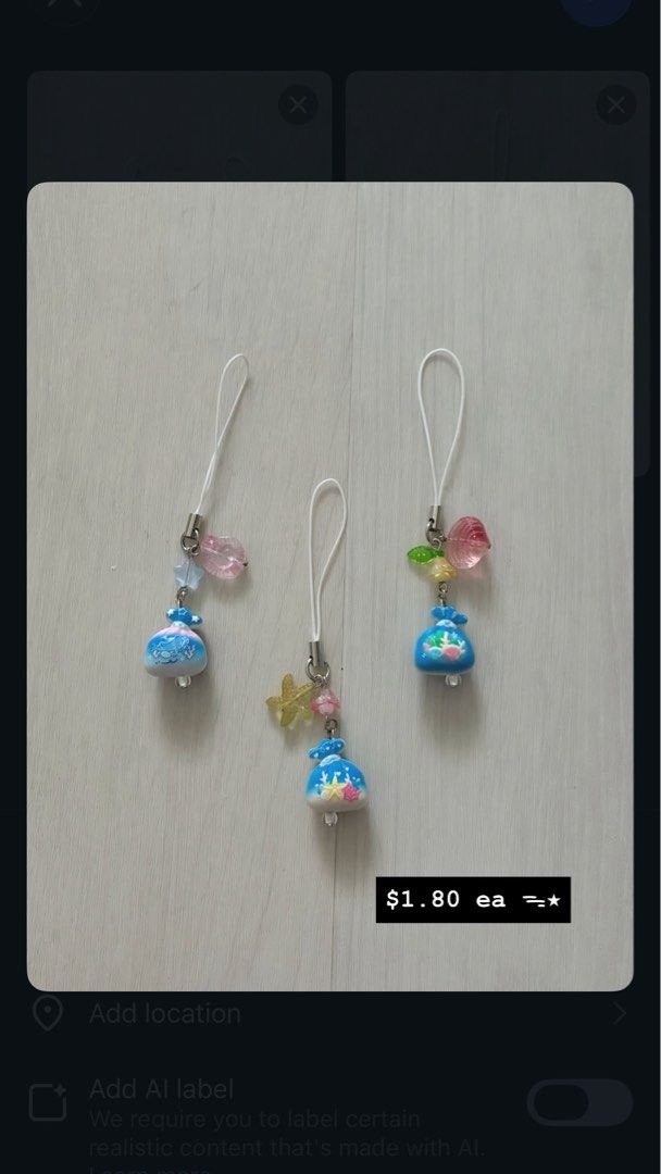 assorted keychains (Category: Handmade Craft) located in Singapore. Submitted by marshmaloww_ (Listing ID 1456344854, Image 3). Description: tags: teachers day gift present budget friendly floral bouquet custom customization jc cute food snacks mofusand miffy.