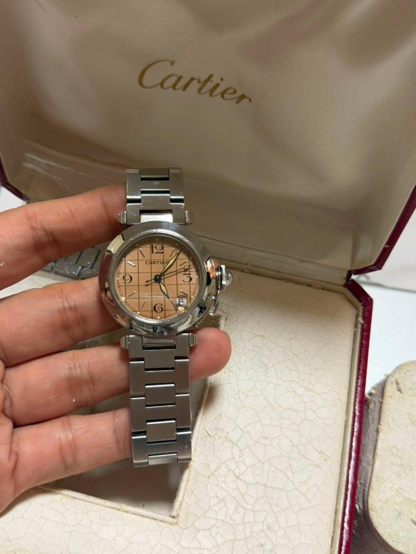 Authentic Cartier Pasha Watch (Category: Luxury Watches) located in Pasig City. Submitted by castlescollections (Listing ID 1456293436, Image 1). Description: Guaranteed Authentic Cartier Pasha Watch with box and papers.