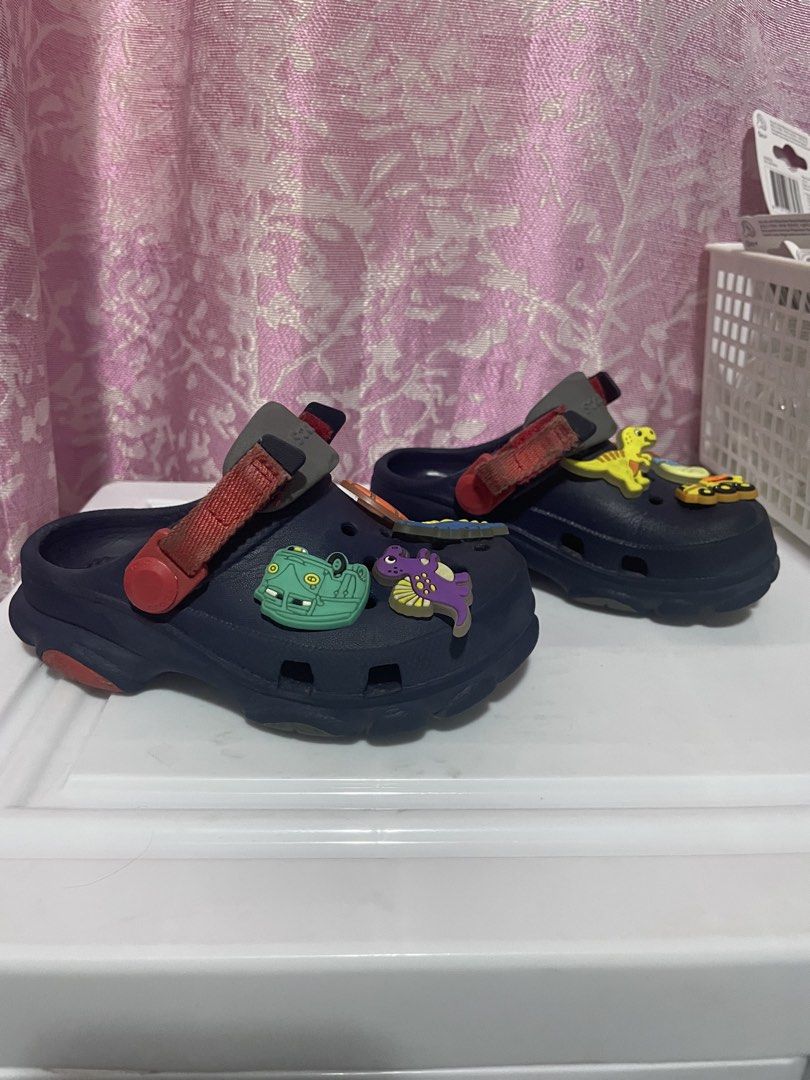 Authentic Crocs All terrain clogs in navy (Category: Babies & Kids Fashion) located in Manila. Submitted by veralkrist97714 (Listing ID 1456387829, Image 2). Description: Authentic Crocs all terrain clogs in navy Got this from Crocs Sm Marikina from 2750 selling to 499 Pls manage ur expectation not an ukay first owner Size- C7 needs wash free jibits from orange app only .
