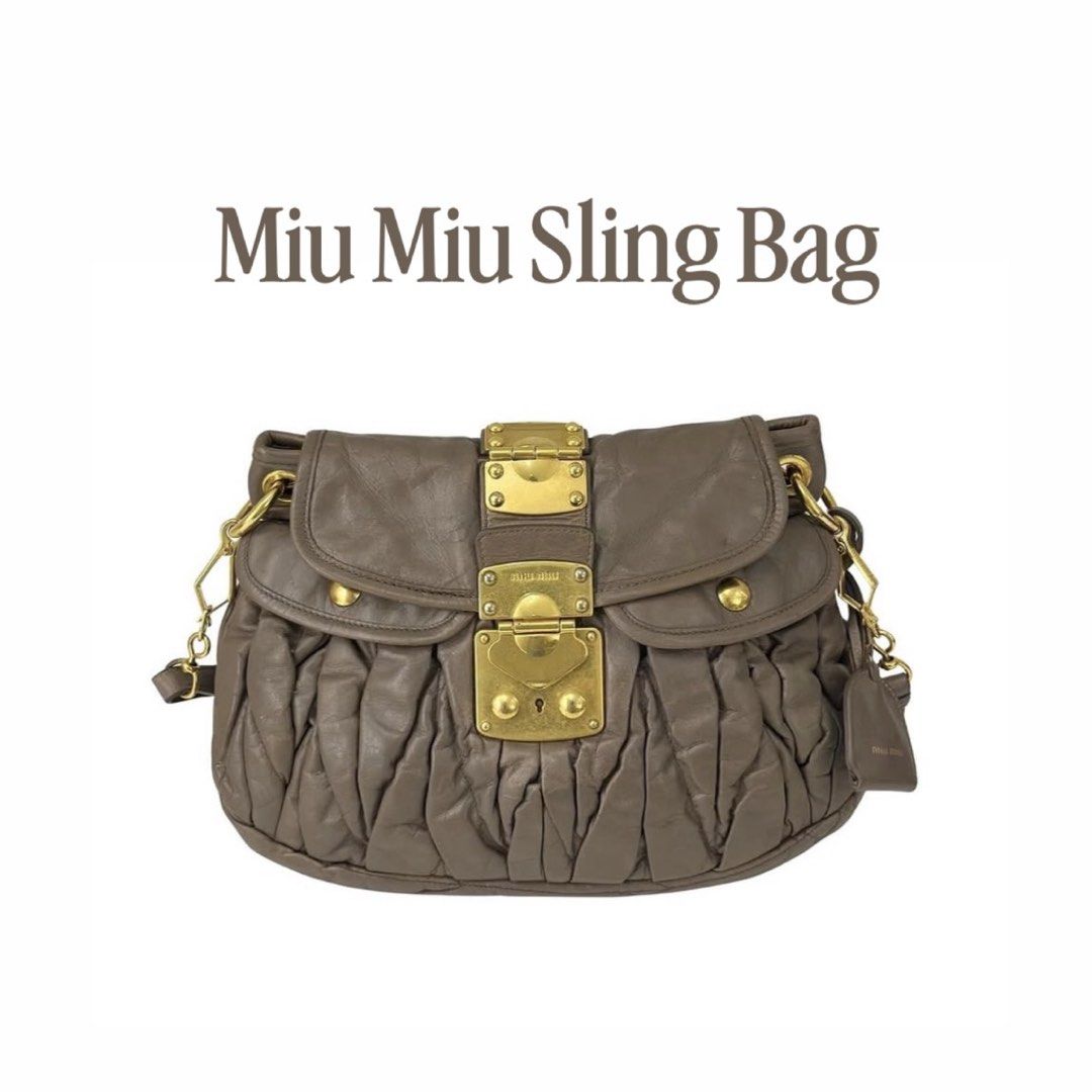 [Authentic] Miu Miu Matelassé Sling Bag (Category: Luxury Bags & Wallets) located in Calamba. Submitted by cesslajara (Listing ID 1456356990, Image 1). Description: .