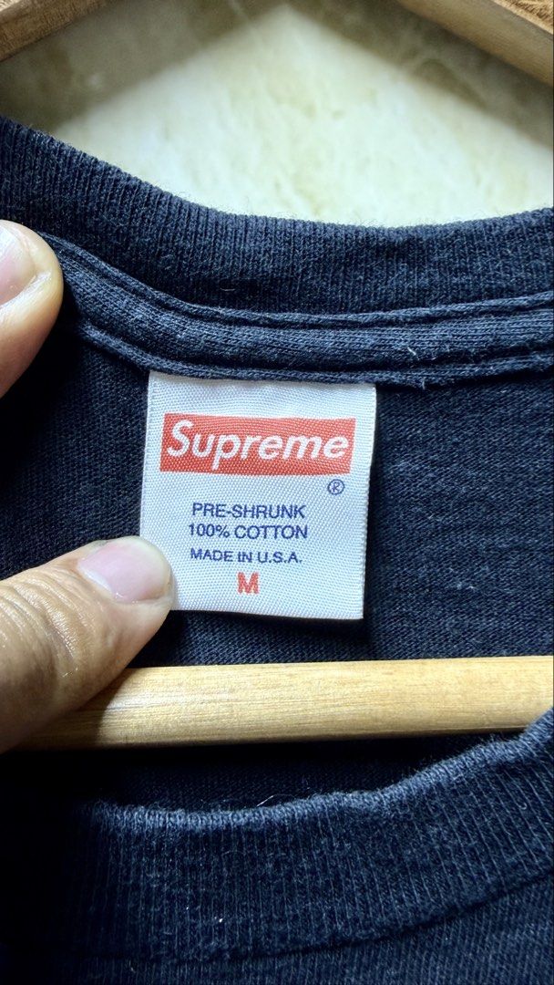 Authentic Supreme "Salute" Tee from the SS11 Collection (Category: Tshirts & Polo Shirts ) located in Batangas. Submitted by cjayf (Listing ID 1456249633, Image 2). Description: Size: Medium (Men’s) Color: Faded Black (Nice vintage look) Condition: 9/10. Smooth cotton blank, graphics are still very clean and thick with no heavy cracking. Sleve print is 100% solid. .