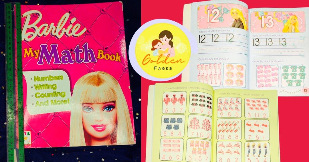 Barbie Math book (Category: Children's Books) located in Manila. Submitted by gintonglibro (Listing ID 1456339202, Image 2). Description: ✨ MURAYTA BRAND NEW BOOKS! 📚💖 📚 Mall Pull-Out Books — ONLY ₱159 EACH! ✨ Brand New 🎀 Cute & exciting selections 📖 Perfect for kids, learning & gifts 💯 Sulit price, quality books! Gaganahan si little one mag-aral ng Math! 💕✨ Colorful, fun, at interactive ang Barbie My Math Book—perfect para mas maging enjo