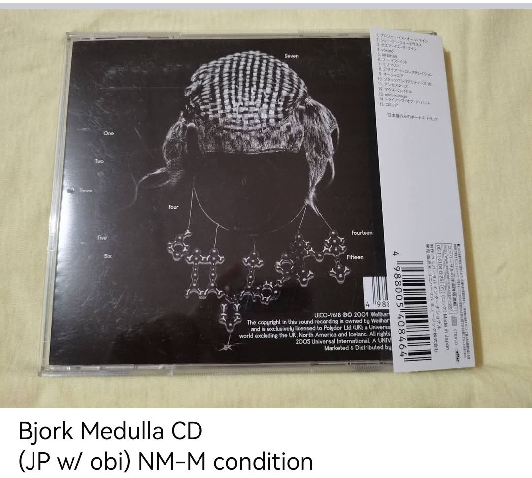 Bjork Medulla CD (unsealed) (Category: CDs & DVDs) located in Dangcagan. Submitted by cd_haven5 (Listing ID 1456284695, Image 2). Description: #FORSALE #FORSALE #FORSALE #Authentic #Legit #Original We only sell original items. All items posted are on hand. Please message me for availability of the item/s because the items are also posted on my other online stores. All items are imported unless stated PH. We also accept Pre-orders. Payment Method: