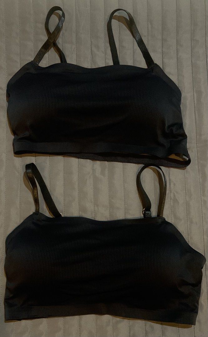 Black Ribbed Sports Bra with Strappy Back (Category: Activewear) located in Manila. Submitted by jhenym (Listing ID 1456307828, Image 1). Description: - Black ribbed sports bra - Adjustable straps for a perfect fit - Chic criss-cross back design - Stretchy and soft fabric for ultimate comfort - Supportive for workouts - Versatile for everyday casual wear.