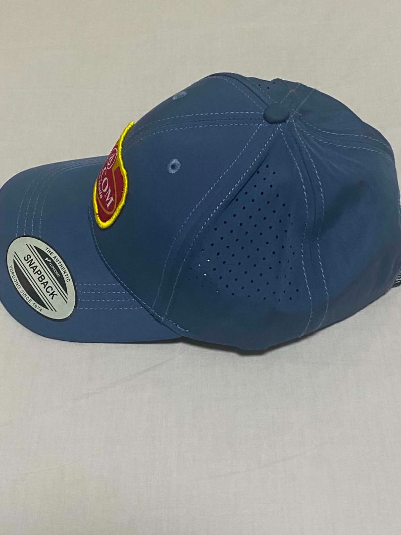 Blue Volcom Stone Made Snapback Cap - Yupoong Authentic (Perforated Panels). (Category: Caps & Hats) located in Quezon City. Submitted by carlos132 (Listing ID 1456346614, Image 2). Description: Embroidered/woven patch logo - durable, not printed. - Perforated panels for airflow - ideal for tropical weather. - Snapback adjustable closure - one size fits most. - Yupoong Since 1974 tag confirms build quality. .