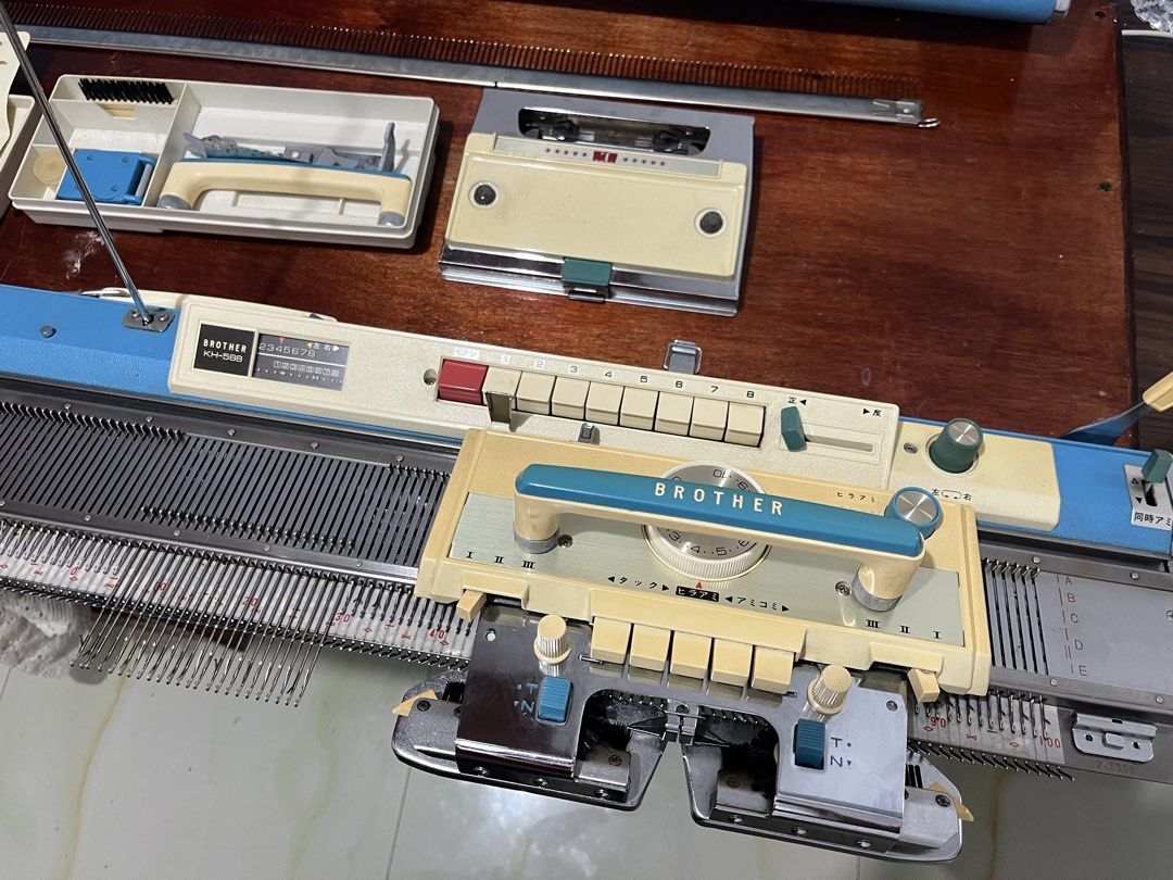 Brother Knitting Machine (Category: Craft Supplies & Tools) located in Santa Rosa. Submitted by declr_wid_me (Listing ID 1456404609, Image 2). Description: Brother KH-588 Knitting Machine All components shown in the photos are included. Machine Condition: • Fully working and tested • Fully functional • Cleaned and serviced • Ready to use upon receipt Perfect for beginners as well as experienced machine knitters. JSmooth carriage movement and well