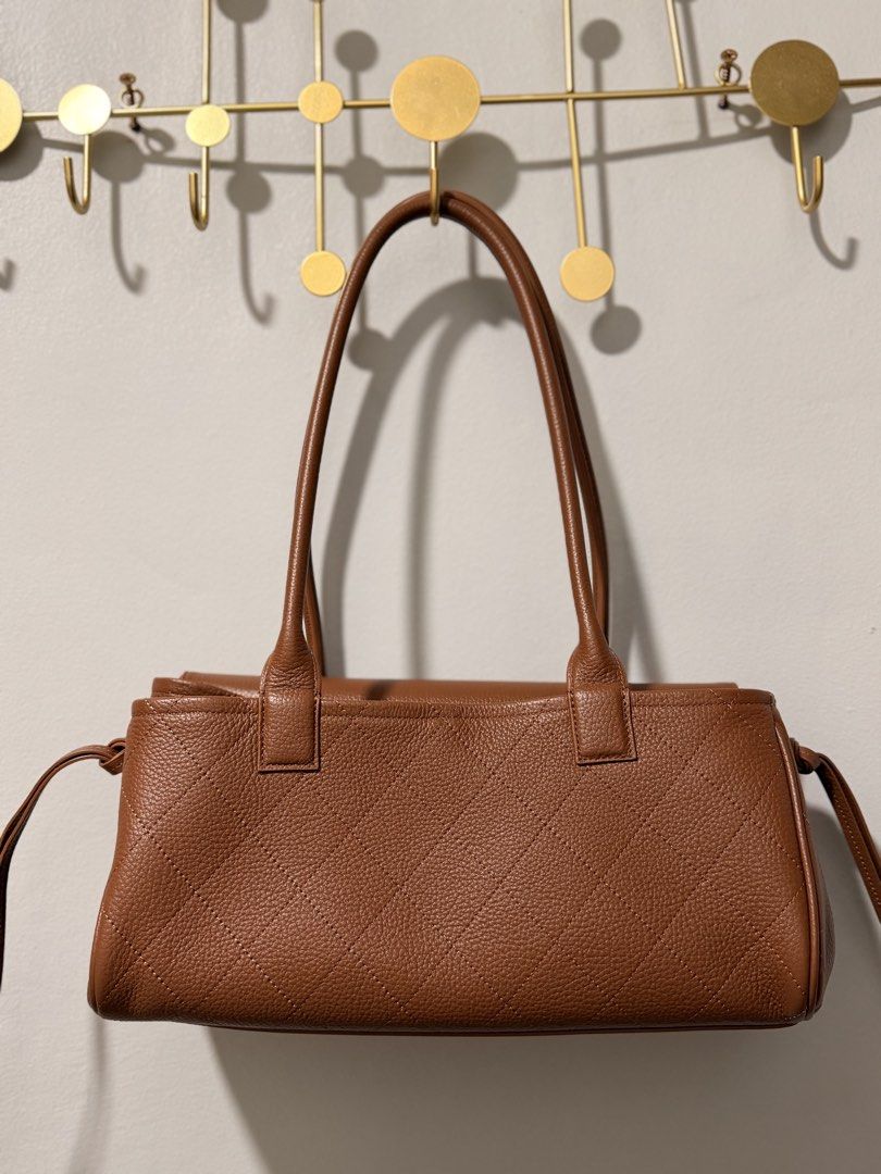 Brown Grained long handle Shoulder Bag (Category: Luxury Bags & Wallets) located in Manila. Submitted by minimaison (Listing ID 1456306831, Image 2). Description: .
