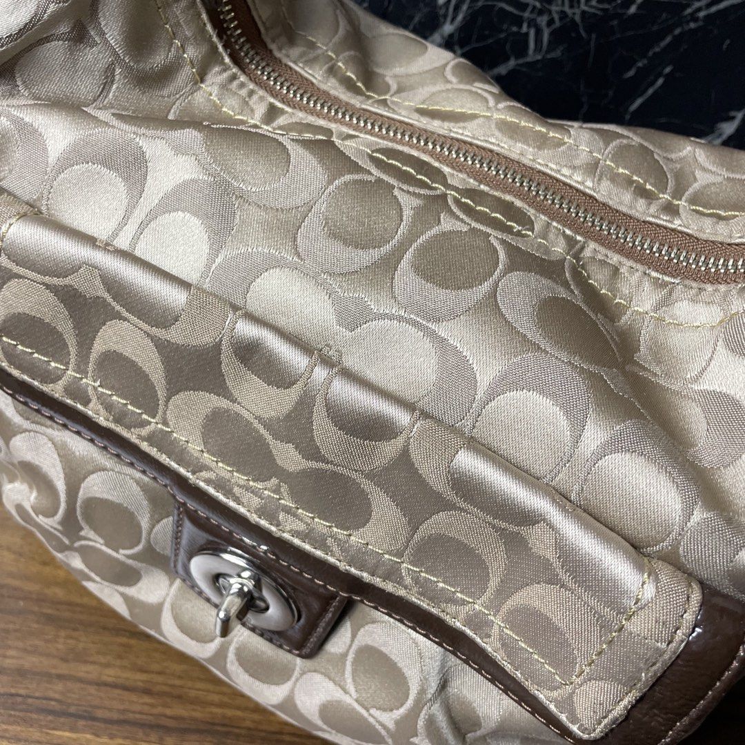 Coach Penelope Signature Sateen (Category: Shoulder Bags) located in Manila. Submitted by labellevintage (Listing ID 1456401354, Image 2). Description: Coach Penelope Signature Sateen 🏷️Mine: ₱3200 In Excellent Condition No Visible Issue 💌 Please Note: This is a pre-loved, vintage/thrifted piece, so please manage your expectations and carefully review all photos before purchasing. Since these are unique finds, we practice a strict No Return, Re